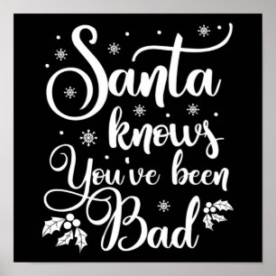 Póster Navidades Cita divertida Santa Conoce Humor De Nav