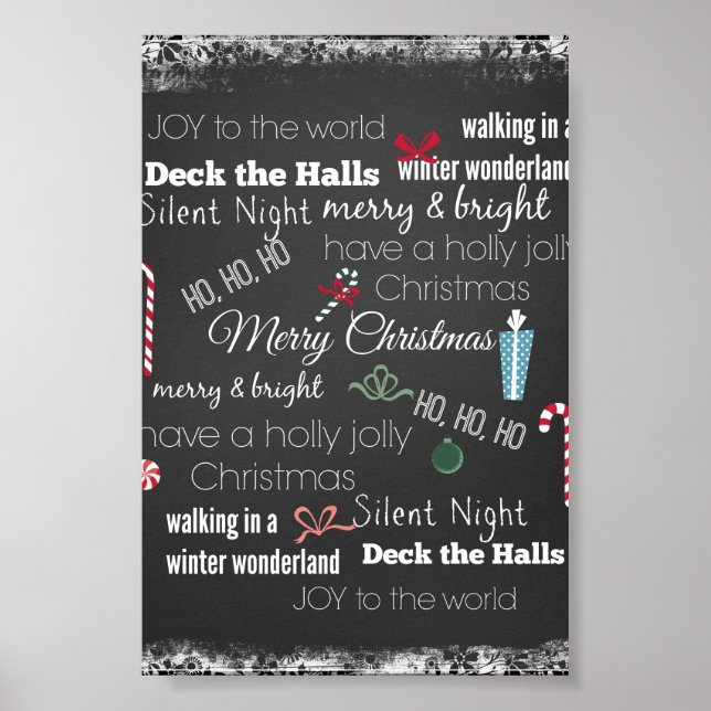 Póster Navidades citan tipografía (Frente)