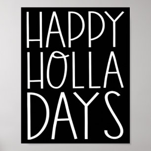 Póster Navidades Citas divertidas Felices Días de Holla
