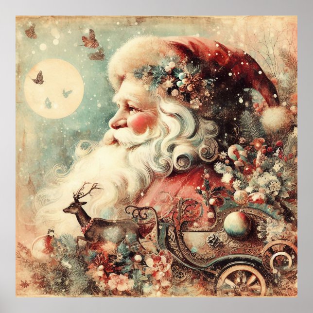 Póster Navidades clásicos Santa Poster (Frente)