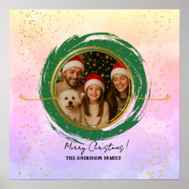 Póster Navidades coloridos personalizados