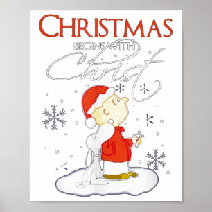 Póster Navidades comienzan con Cos de Navidad de Navidad 