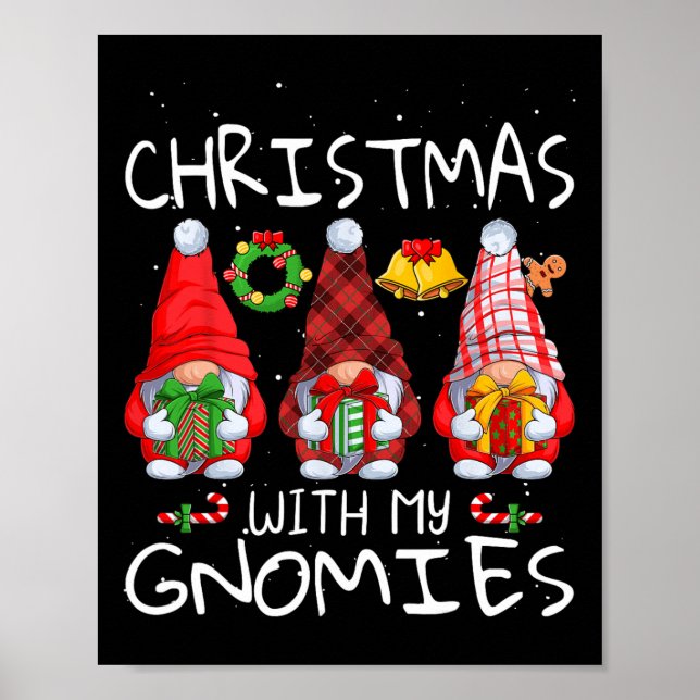 Póster Navidades Con Mis Gnomies Navidades Gnomes Lover F (Frente)