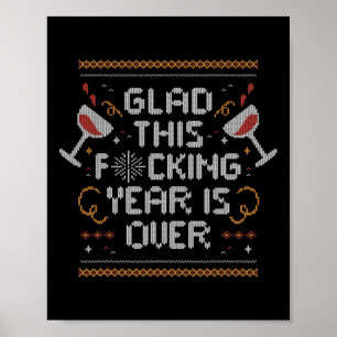 Póster Navidades Contentos De Que Este Maldito Año Haya T