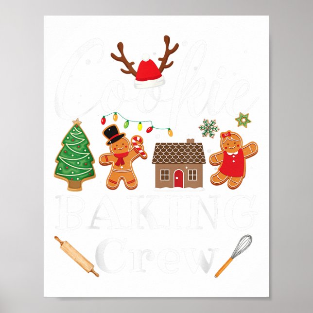 Póster Navidades Cookie Baking Crew Family Baking Team Fu (Frente)