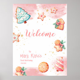 Póster Navidades Cookie Dos Dulces Fiestas de Cumpleaños