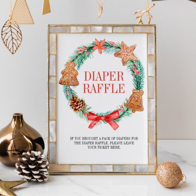 Póster Navidades Cookie Wreath Baby Shower Diaper Raffle (Subido por el creador)