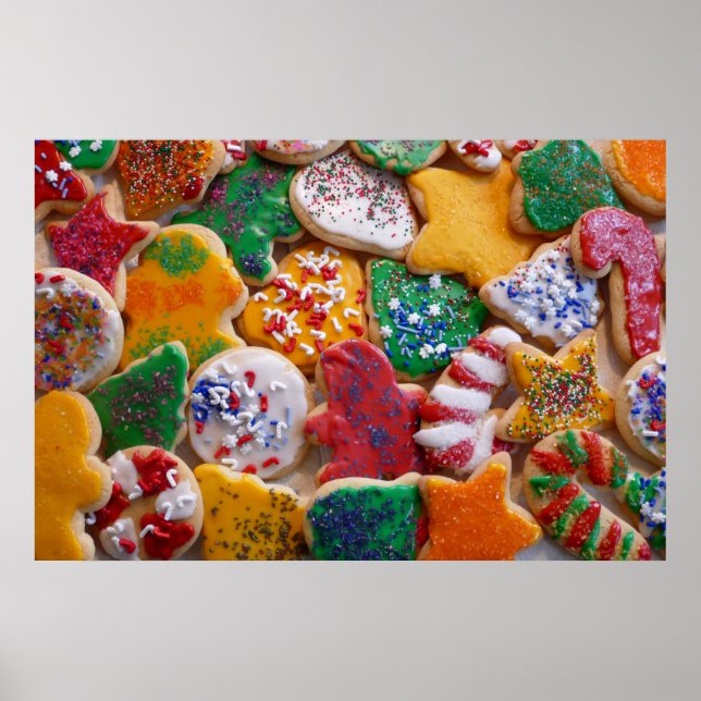 Póster Navidades Cookies En Coloridas Vacaciones (Frente)