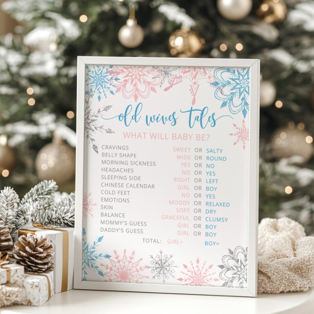 Póster Navidades copos de nieve rosados o azules Cuentos  (Subido por el creador)