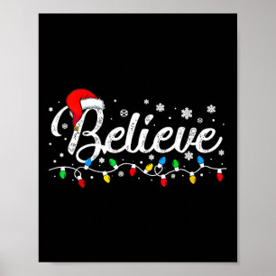 Póster Navidades creen que Santa Claus Xmas familiares ho