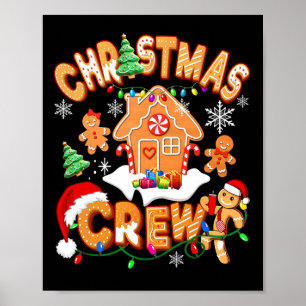 Póster Navidades Crew Cookie House Gingerbread Familia Xm