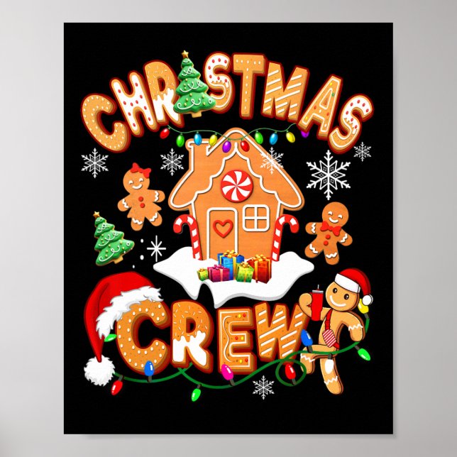 Póster Navidades Crew Cookie House Gingerbread Familia Xm (Frente)
