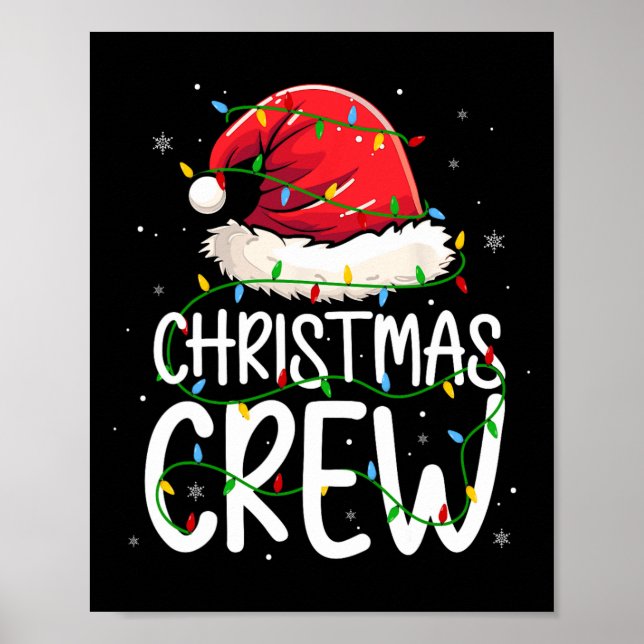 Póster Navidades Crew Xmas Familia Pareja Pajamas Hombres (Frente)