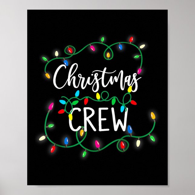 Póster Navidades Crew Xmas Iluminan Pajamas Familiares (Frente)