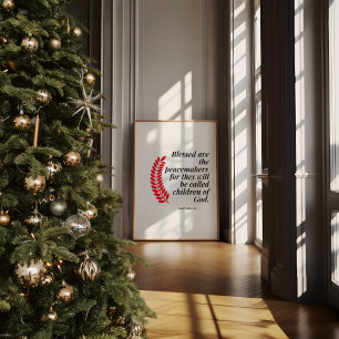 Póster Navidades cristianos Wall Art Matthew 5:9