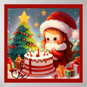 Póster Navidades Cumpleaños 1