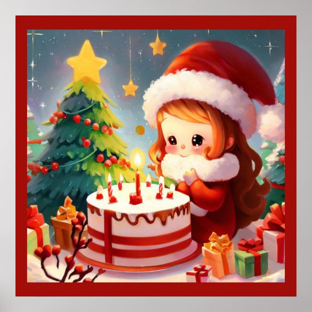 Póster Navidades Cumpleaños 1 (Frente)