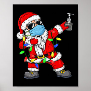 Póster Navidades Dabbing Santa Claus Xmas Chicas divertid