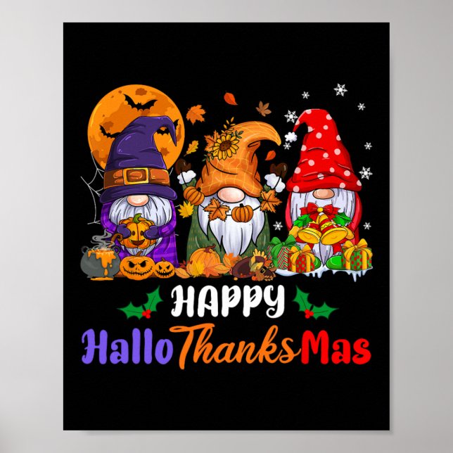 Póster Navidades de Acción de Gracias de Hallothanksmas H (Frente)