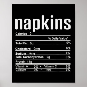 Póster Navidades de Acción de Gracias Napkins Nutrition F