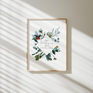 Póster Navidades de acuarela poster de himno