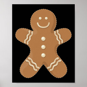 Póster Navidades de alimentos divertidos del hombre del p