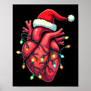 Póster Navidades de Anatomía del Corazón Enfermería Navid