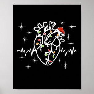 Póster Navidades de Anatomía del Corazón Enfermería Santa