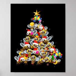 Póster Navidades De Árboles De Abejas Dulces De Navidad P