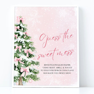 Póster Navidades de arcos Baby Shower adivinan el dulce a