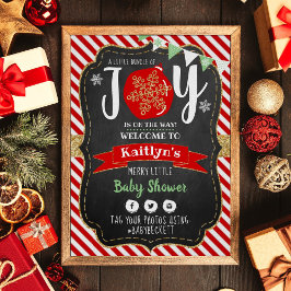 Póster navidades de Baby Shower "Little Bundle Of Joy"