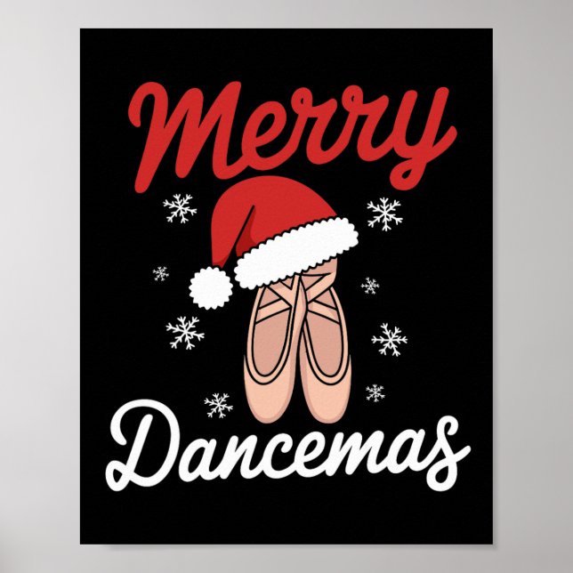 Póster Navidades de bailarinas de ballet bailarines Dan (Frente)