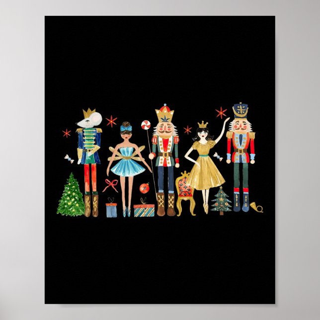 Póster Navidades de baile de ballet de ballet de nueces c (Frente)