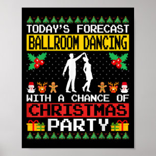 Póster Navidades de baile Fiesta Bailarina D
