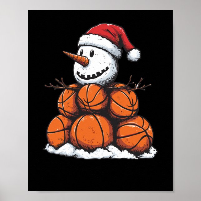 Póster Navidades De Baloncesto Del Mvp Snowman (Frente)