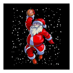 Póster Navidades de baloncesto hombres camisetas niños ba