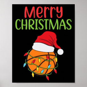 Póster Navidades de baloncesto Santa Xmas Navidades depor