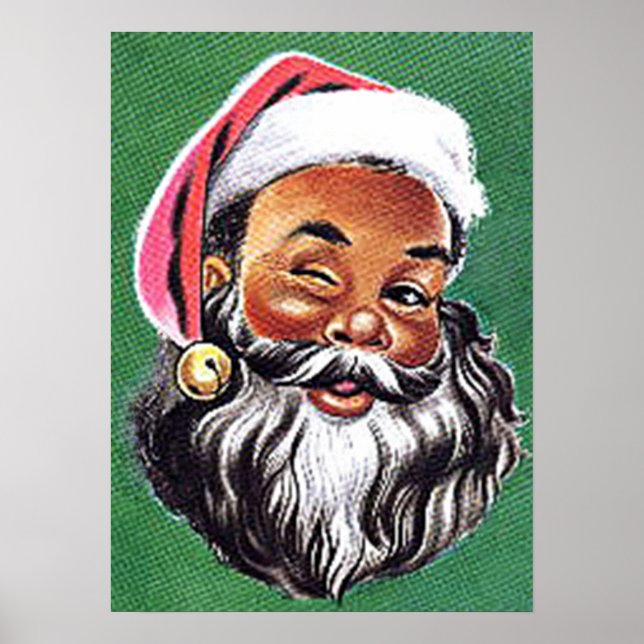 Póster Navidades de Black Santa Claus de Estados Unidos (Frente)