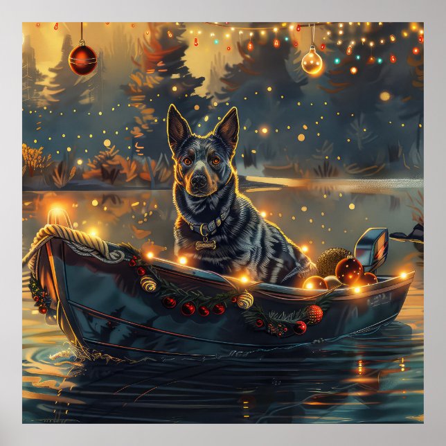 Póster Navidades de Blue Heeler (Frente)