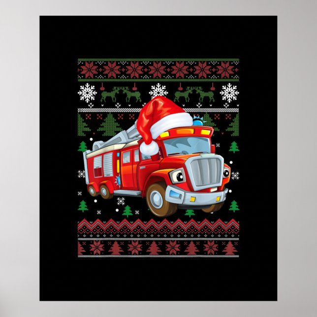 Póster Navidades de bomberos de bomberos se burlan de Pap (Frente)