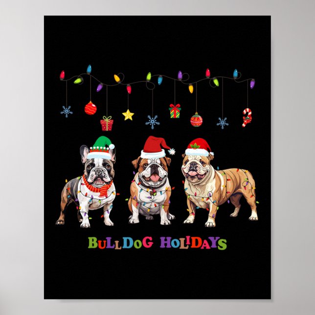 Póster Navidades de bulldog3 (Frente)
