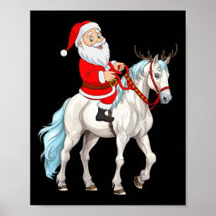 Póster Navidades de caballos de los renos de estilo navid