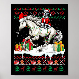 Póster Navidades de caballos de Santa Dalmacia Sweater Lo