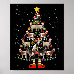 Póster Navidades de cabra Pajama Xmas Árboles de cabras E