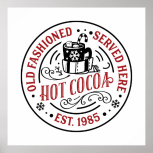 Póster Navidades de cacao caliente de moda