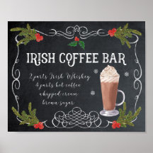Navidades de café irlandeses cartel de boda de inv