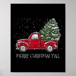 Póster Navidades de Camión Rojo Navidad navideña navidad