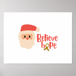 Póster navidades de cáncer infantil Poster de vacaciones 