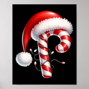 Póster Navidades de Candy Cane iluminan el partido de la 