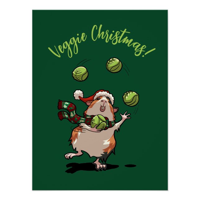 Póster ¡Navidades de Cerdo de Guinea! Sprout Juggler (Anverso)